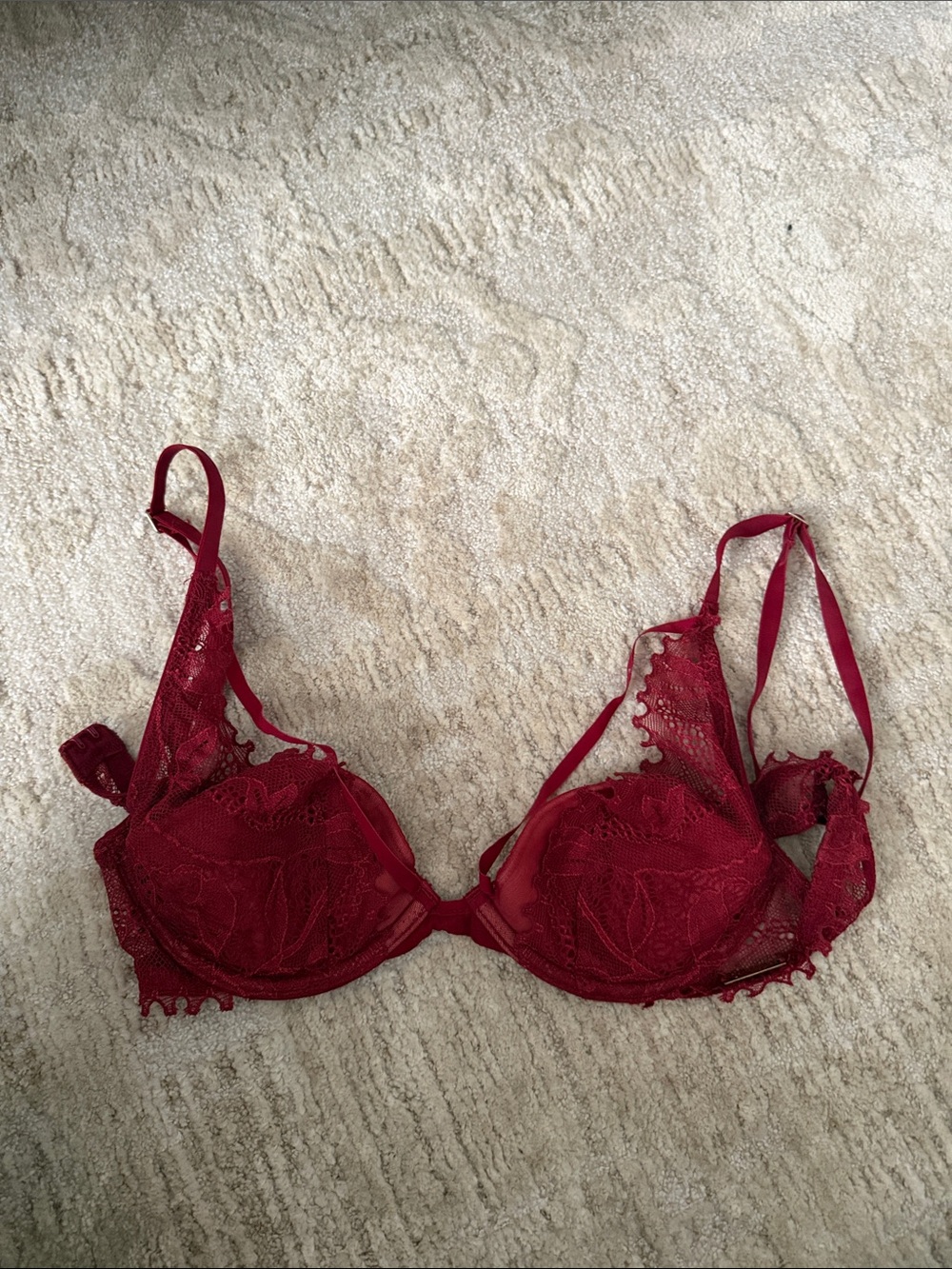 Calvin Klein Red Lace Underwire Bra - Women Intimates & Sleepwear